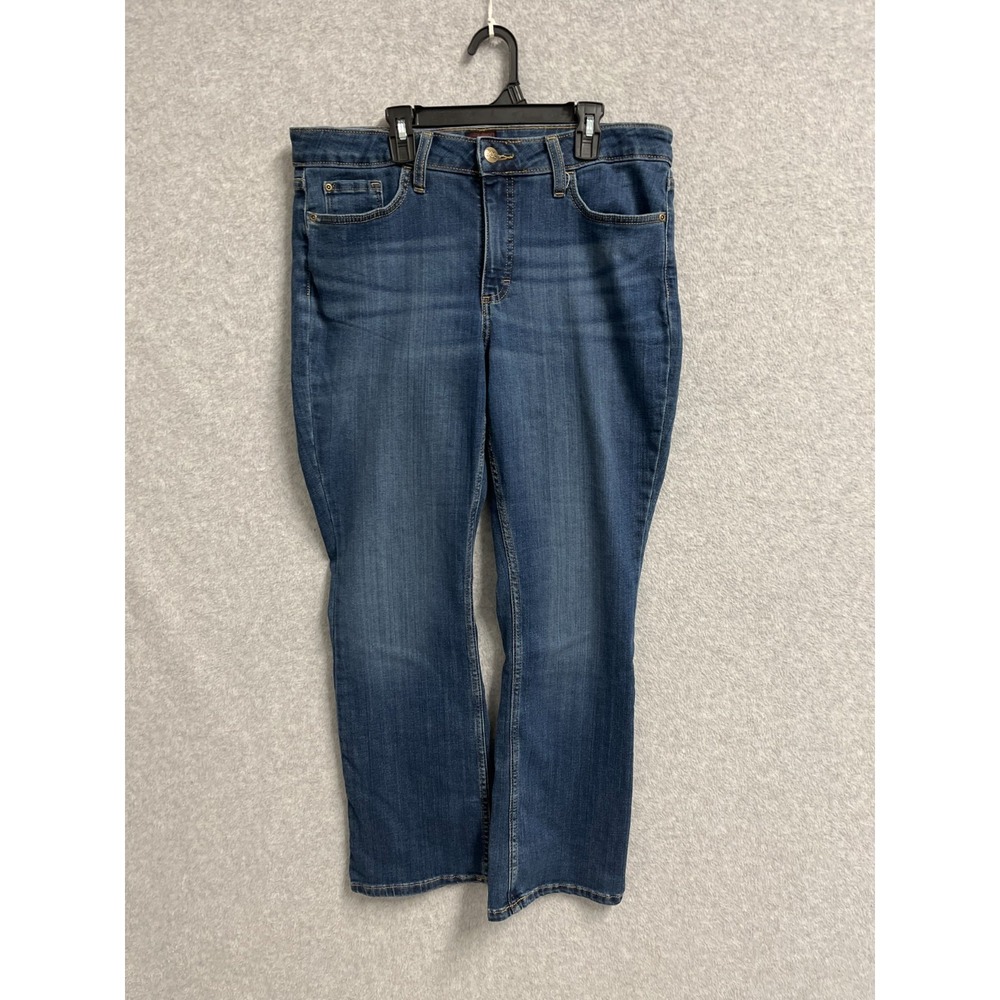 Lee Bootcut Jeans Womens 12 Blue Denim Cotton Stretch Medium Wash Streetwear